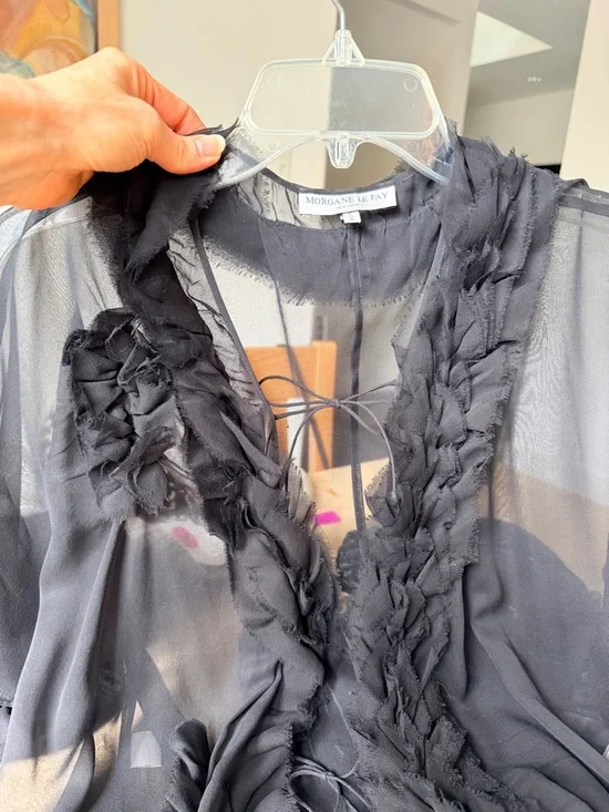 Morgan’s Le Fay Sheer Ruffled Robe - Picture 6 of 7